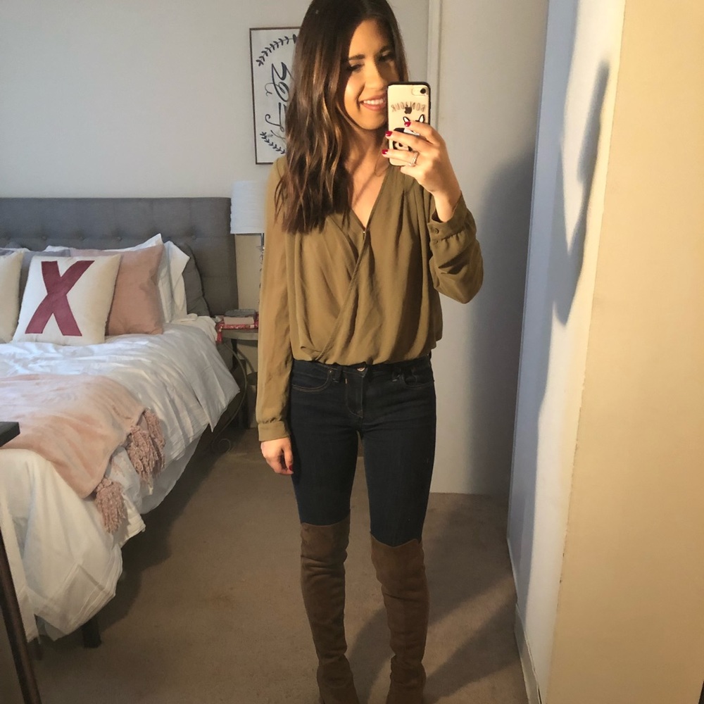 Olive green top